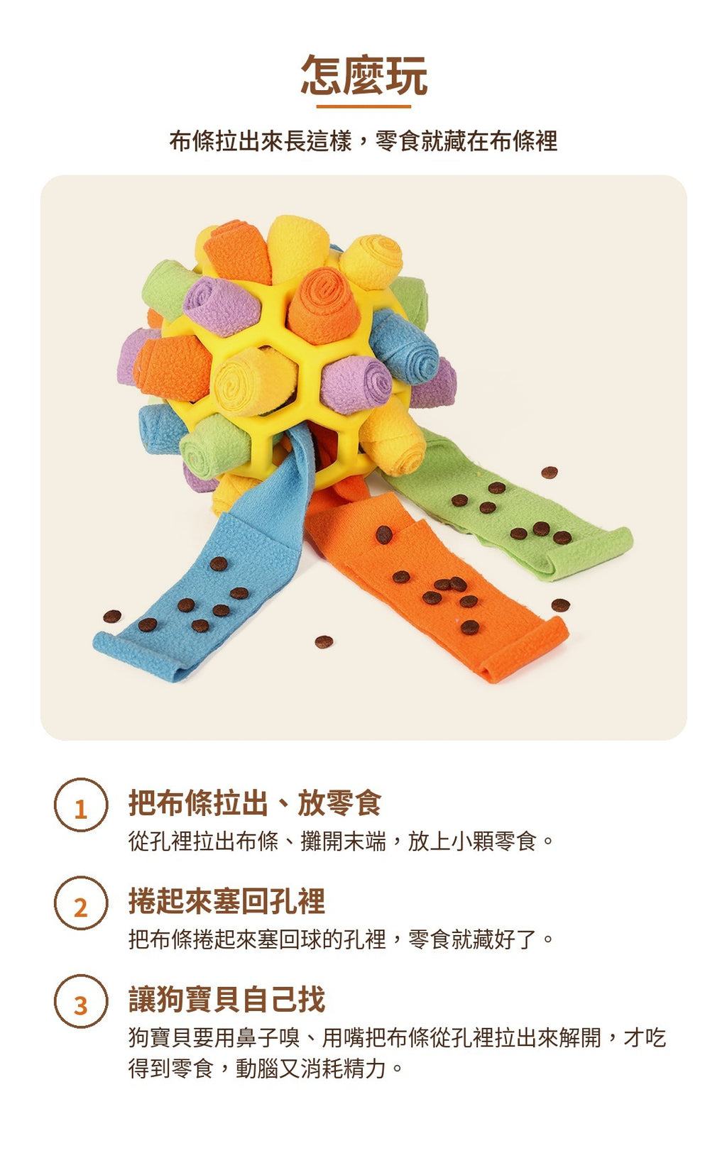 炸炸球嗅聞藏食玩具｜商品圖片 4
